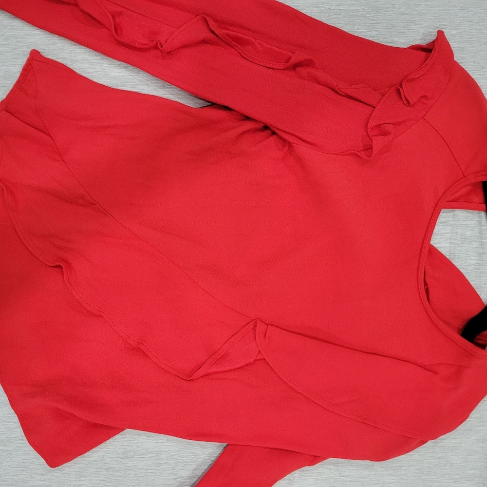 Zara red blouse